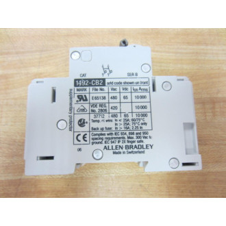 Allen Bradley 1492-CB2 Breaker 1492-CB2G100 10A - Used