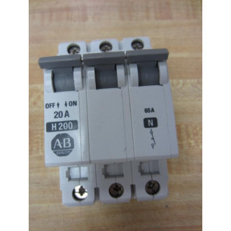 Allen Bradley 1492-CB2 Breaker 1492-CB2H200N 20A - Used