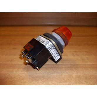 Allen Bradley 800T-P16A Amber Pilot Light 800TP16A Ser T 40171-002-01 - Used