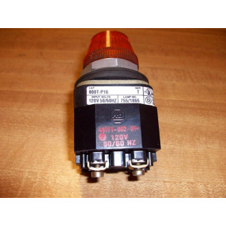Allen Bradley 800T-P16A Amber Pilot Light 800TP16A Ser T 40171-002-01 - Used