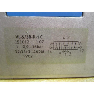 Festo VL-53B-D-1 C 151012 Valve VL53BD1C - Used