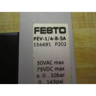Festo PEV-14-B-SA Valve PEV14BSA 50VAC - New No Box