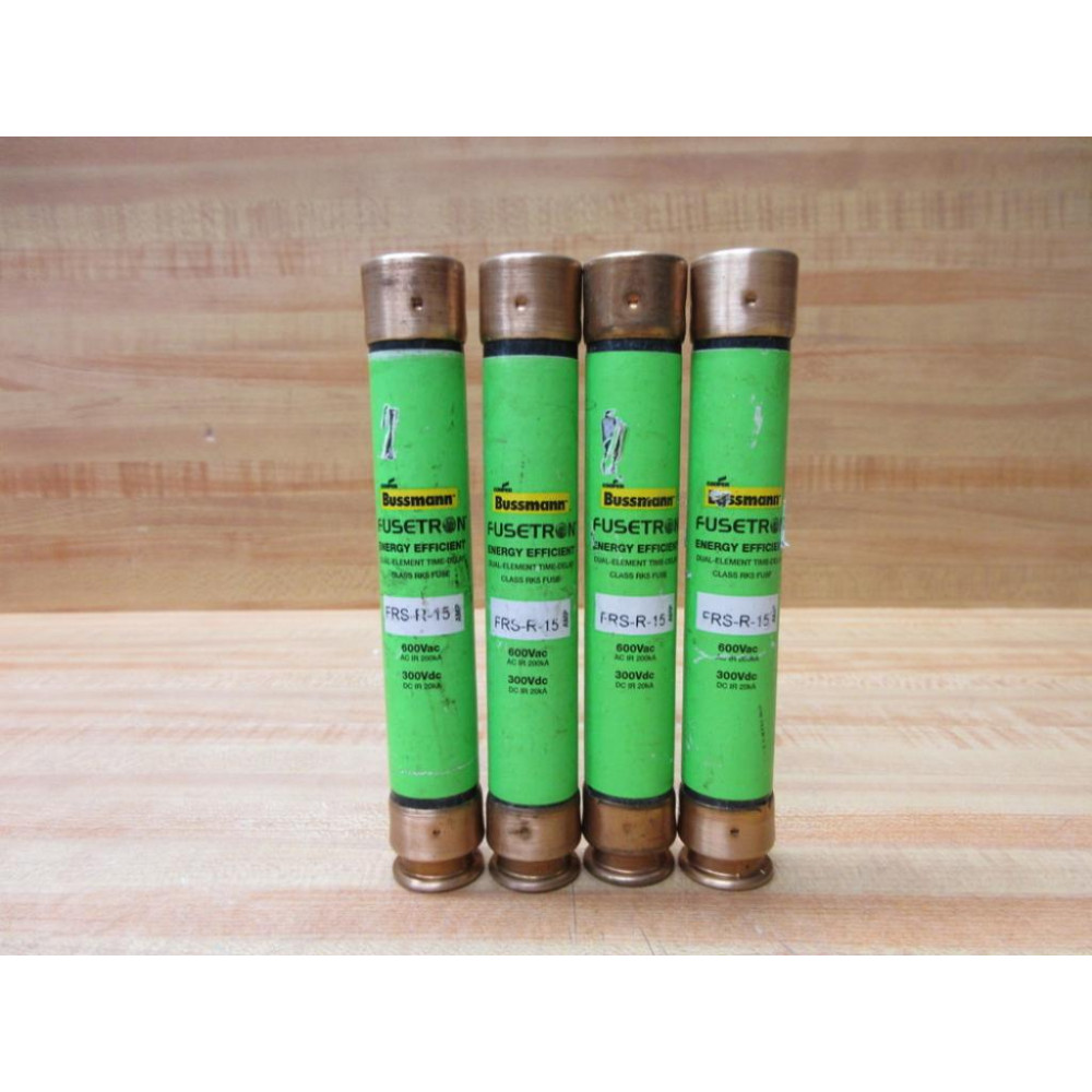 Buss FRS-R-15 Bussmann Fuse Cross Ref 1A703 Energy Efficient (Pack of 4) - Used