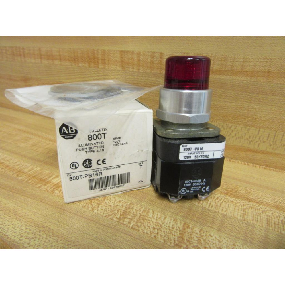 Allen Bradley 800T-PB16R Push Button Red
