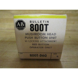 Allen Bradley 800T-D6Q Push Button 800TD6Q