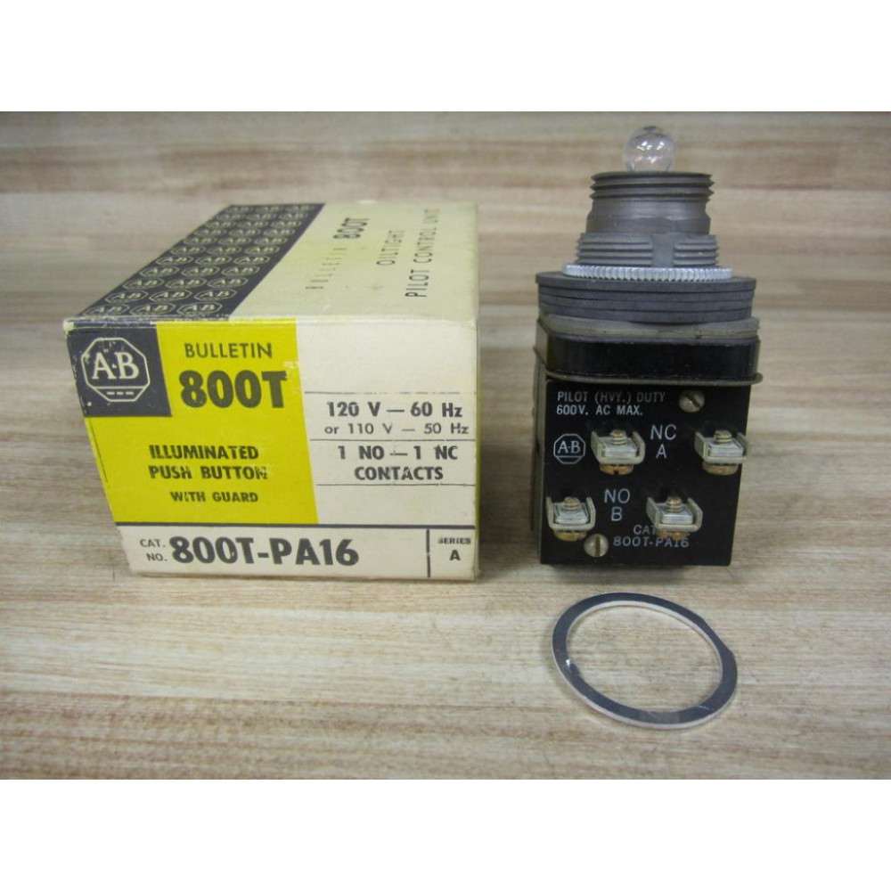 Allen Bradley 800T-PA16 Pushbutton WO GuardSeries A