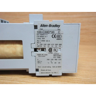 Allen Bradley 100-C30DJ00 Contactor 100C30DJ00 Ser C, Chipped - Used