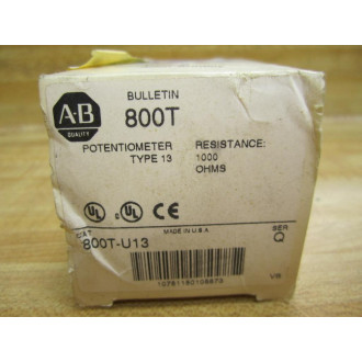 Allen Bradley 800T-U13 Potentiometer 800TU13 Series Q