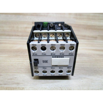 Siemens 3TH8355-0A Contactor Relay 3TH83550A55E 110V Coil - Used