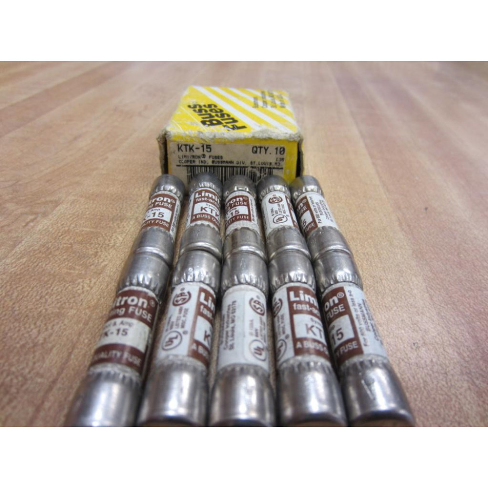 Buss KTK-15 Bussmann Fuse Cross Ref 4XC43 (Pack of 10)