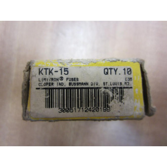 Buss KTK-15 Bussmann Fuse Cross Ref 4XC43 (Pack of 10)