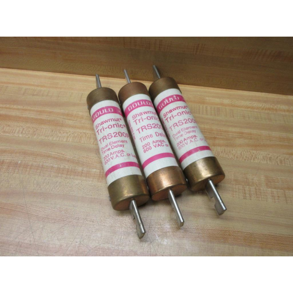 Gould Shawmut Ferraz TRS200R Mersen Fuse Cross Ref 4YZP4 (Pack of 3) - New No Box