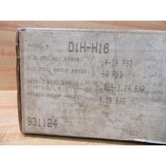 Barksdale D1H-H18 Pressure Switch D1HH18