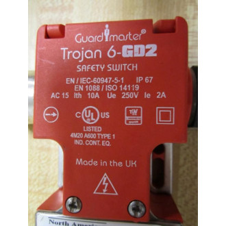 Allen Bradley 440K-T11420 6-GD2 Safety Switch Without Red Light - Used