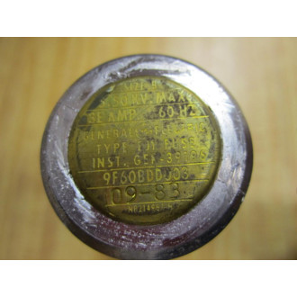 GE General Electric 9F60BDD003 Type: EJ-1 Fuse