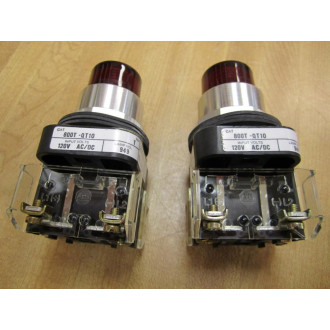 Allen Bradley 800T-QT10 Push Button Red 800T-QT10R (Pack of 2) - New No Box