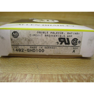 Allen Bradley 1492-GHD100 10A Circuit Breaker 1492GHD100 Series A