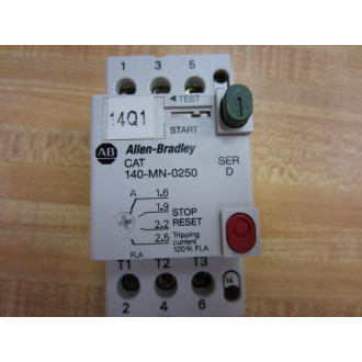 Allen Bradley 140-MN-0250 Starter 140MN0250 Series D - Used