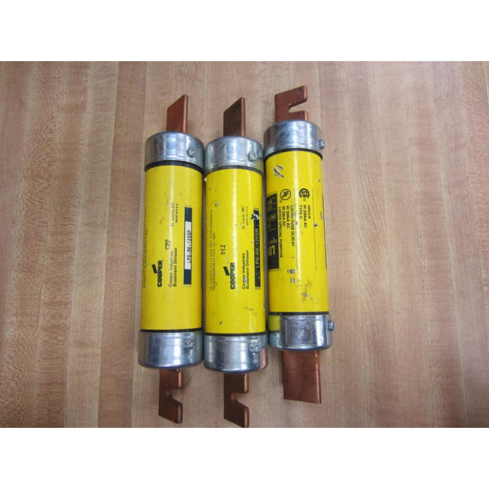 Bussmann LPS-RK-125SP Low-Peak Fuse LPSRK125SP (Pack of 3) - New No Box