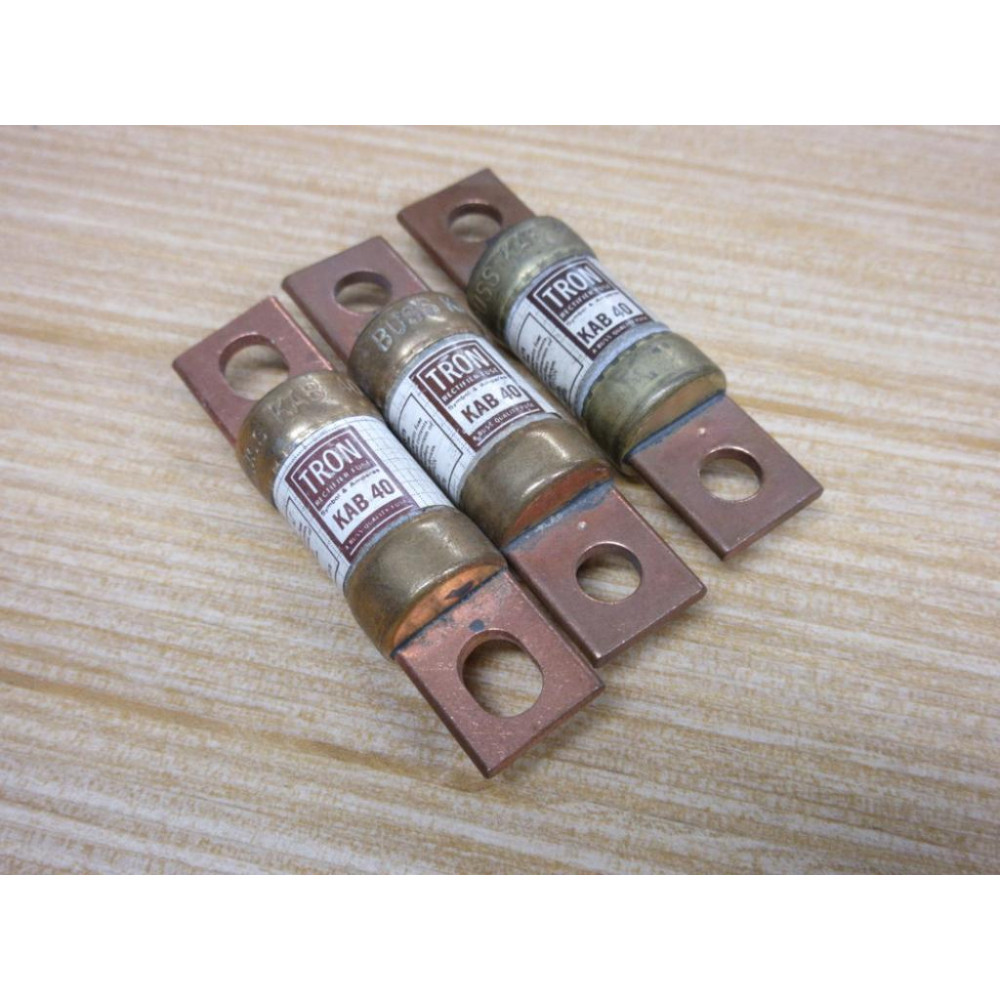 Bussmann KAB-40 Tron Rectifier Fuse 40 Amp KAB40 (Pack of 3) - New No Box