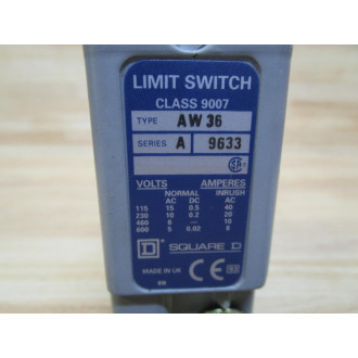 Square D 9007-AW36 Limit Switch 9007AW36 - New No Box