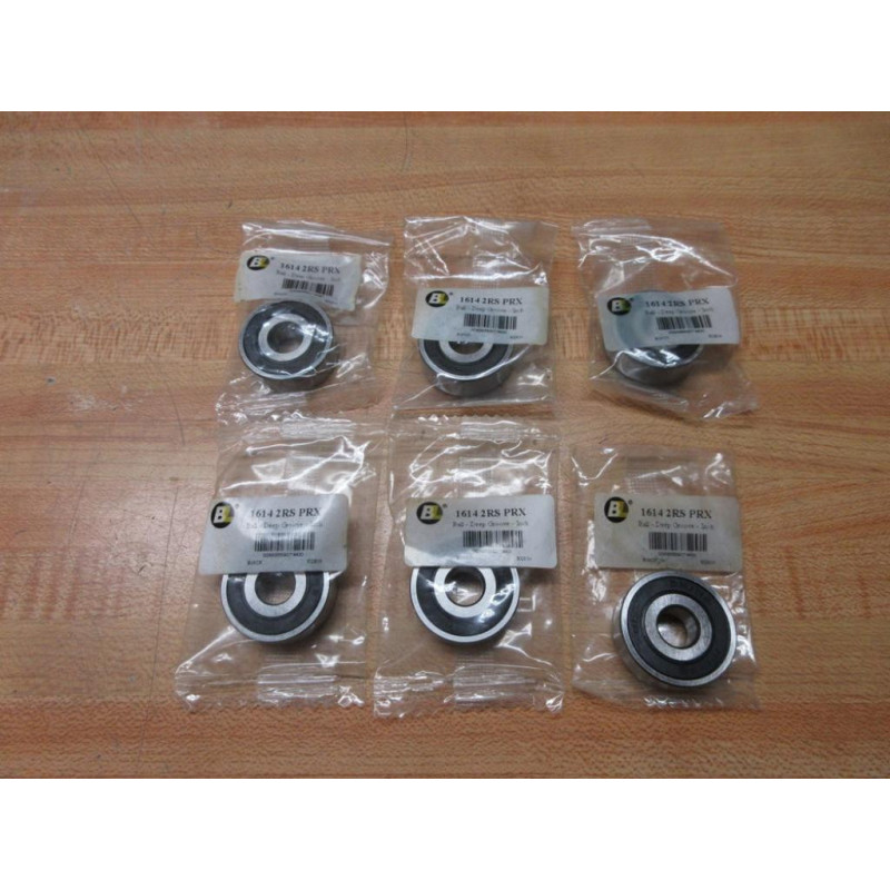 BL Bearings 1614 2RS PRX Ball Bearing 1614RS (Pack of 6)