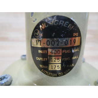 Norgren 11-002-019 Regulator  11002019 - Used