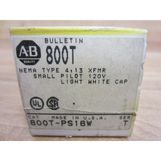 Allen Bradley 800T-PS16W Small Pilot Light Series T White Cap