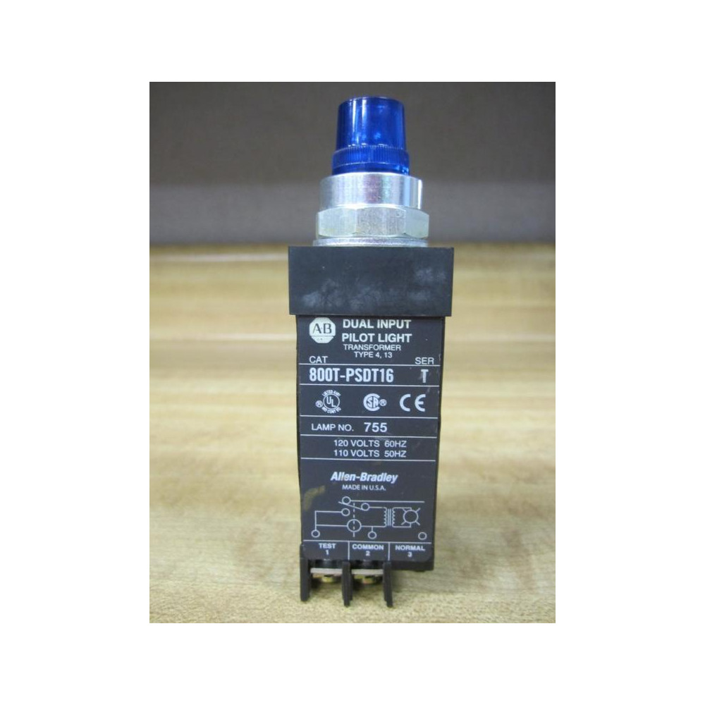 Allen Bradley 800T-PSDT16B Pilot Light Blue Cap 800TPSDT16B - New No Box