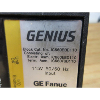 GEFanuc IC660BBD110 Genius IO Module Chipped - Used