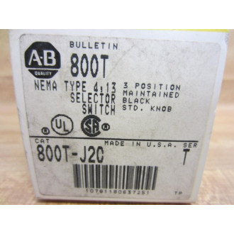 Allen Bradley 800T-J2C Selector Switch 800TJ2C