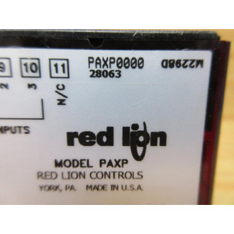 Red Lion PAXP0000 Panel Meter PAXP - Used