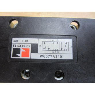 Ross W6577A3401 Pneumatic Valve WO 1 Coil - Used