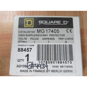 Merlin Gerin 17405 Square D Breaker 7A MG17405 Schneider