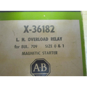 Allen Bradley X-36182 Overload Relay X36182 Left Hand
