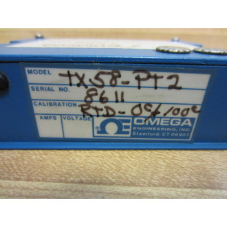 Omega Engineering TX58-PT2 Transmitter TX58PT2 - Used