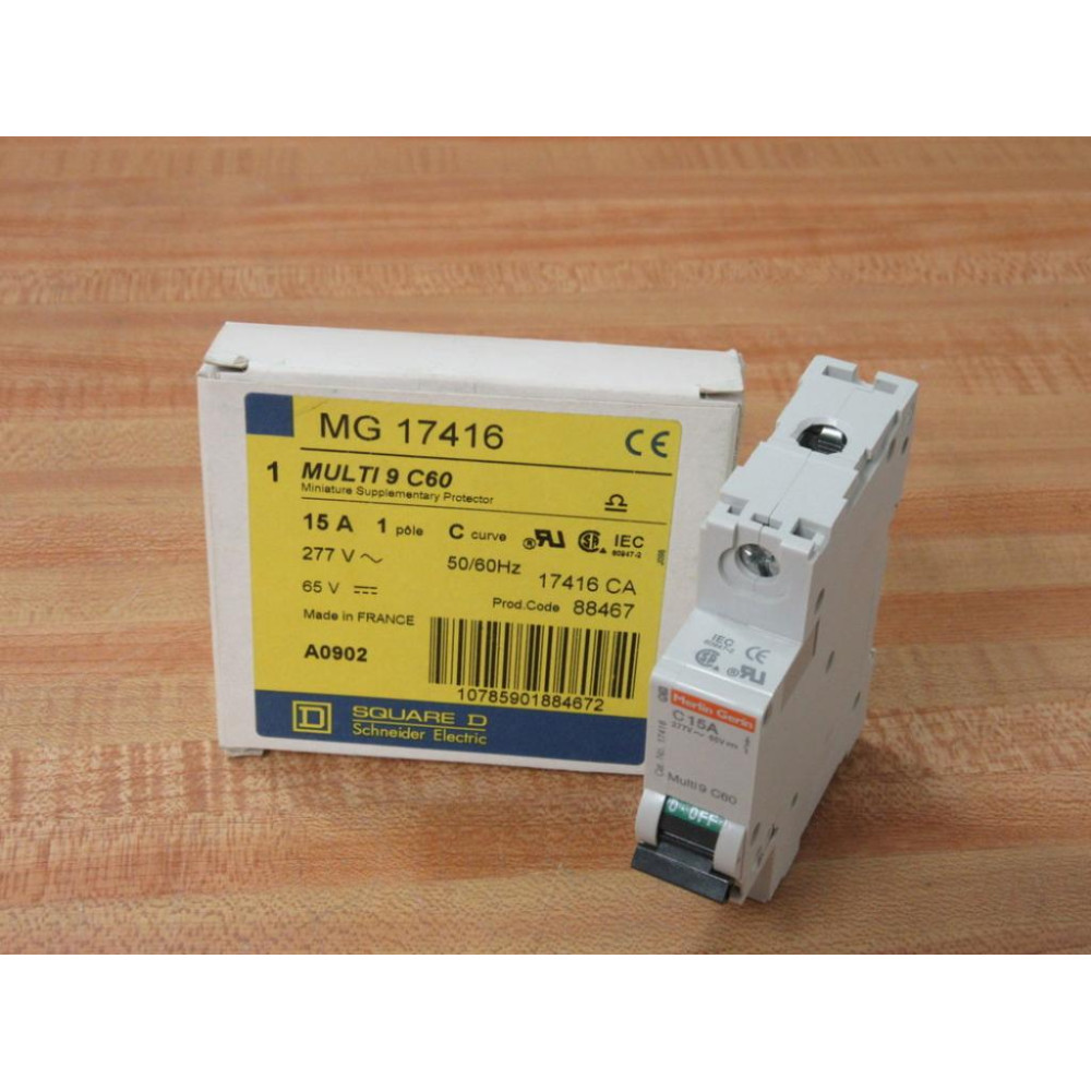 Merlin Gerin 17416 Square D Breaker 15A MG17416 Schneider