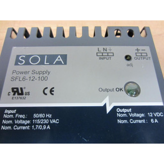 Sola SFL6-12-100 Power Supply - New No Box