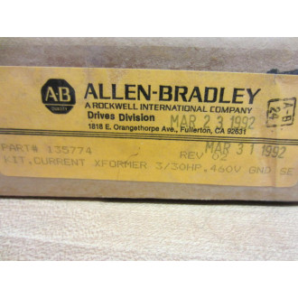 Allen Bradley 120637-7-02 Current Transformer Kit MC-1855 135774 Rev 02