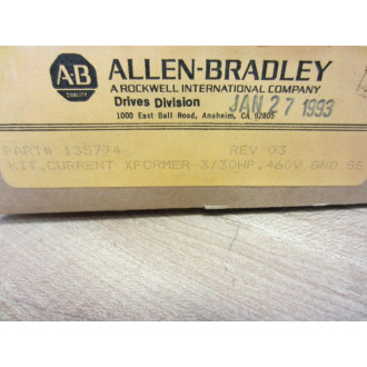 Allen Bradley 120637-7-02 Current Transformer Kit MC-1855 135774 Rev 03