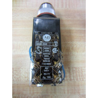 Allen Bradley 800MR-QT24K Red Push Button 800MRQT24K Series D