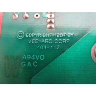 Vee-Arc 404-112 PC Board - Used
