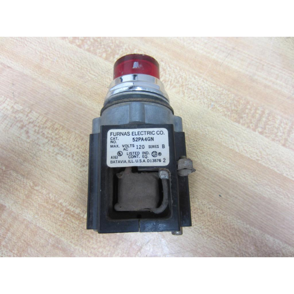 Furnas Siemens 52PA4GN Pilot Light Red Lens - Used