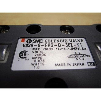SMC VSS8-6-FHG-D-3EZ-V Double Solenoid Valve VS8G25