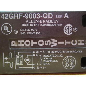 Allen Bradley 42GRF-9003-QD Photoelectric Sensor 42GRF9003QD Series A - Used