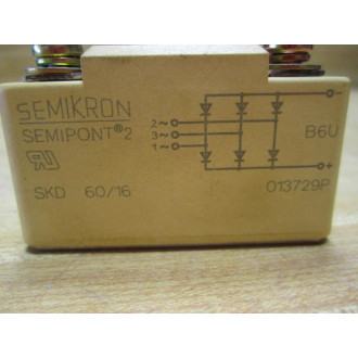 Semikron SKD 6016 Bridge Rectifier 3PH 150A 1.6kV SKD6016 - Used
