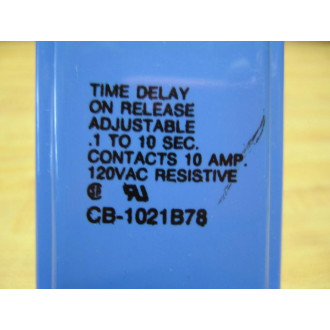 Potter & Brumfield CB-1021B-78 Time Delay Relay CB1021B78 Blue - Used