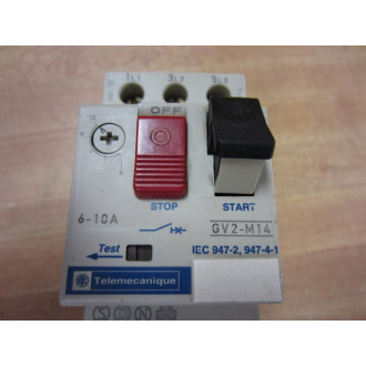 Telemecanique GV2 M14 Circuit Breaker Starter 021089 6-10A - Used