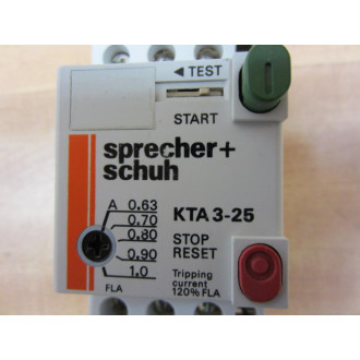 Sprecher+Schuh KTA 3-25 Circuit Breaker KTA325 0.63-1.0A - New No Box
