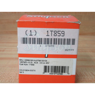 Simpson 1257 Meter 0-25 Amps